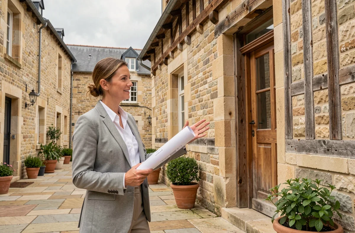 Architecte présentant une façade rénovée avec soin pour l'Atelier Zep dans le Pas-de-Calais