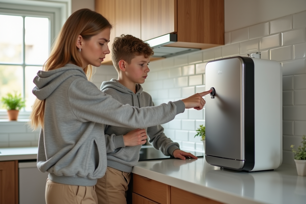 Femme expliquant le fonctionnement d