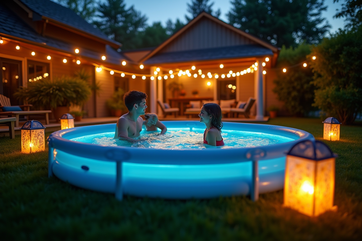 éclairage piscine