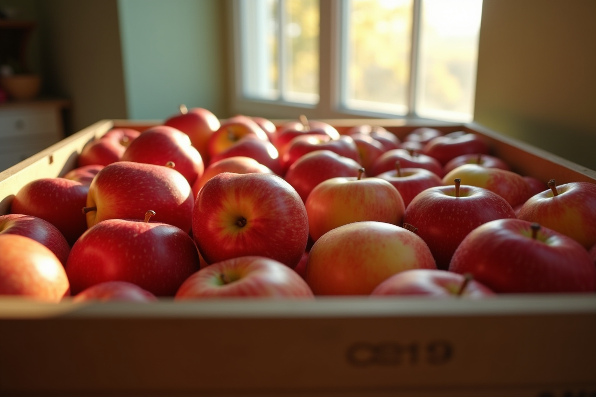 pommes stockage